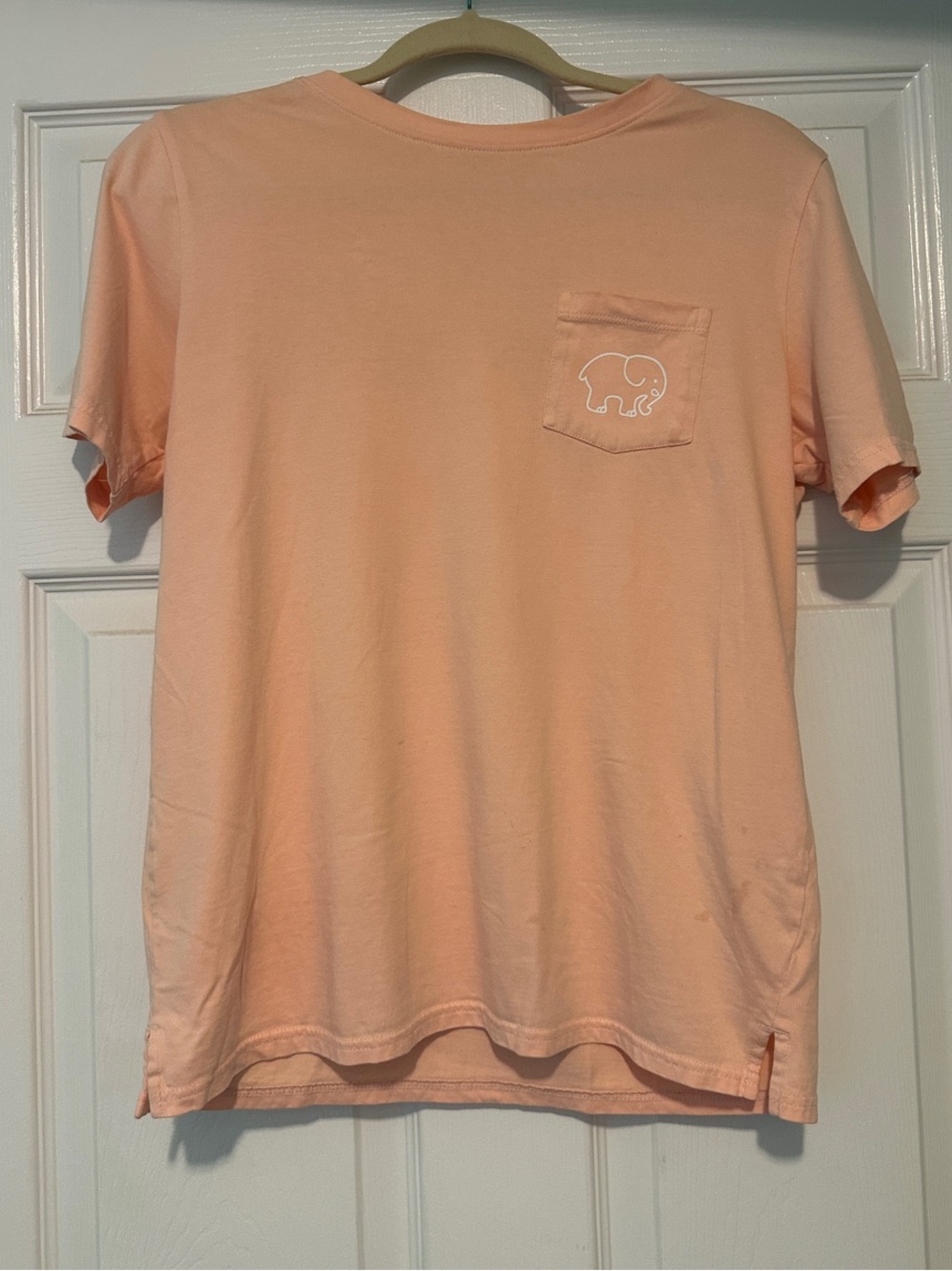 ivory ella Peach Short-Sleeve Pocket Tee